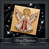 (25x25cm)DIY Pearl Painting Xmas Framed Handmade Pearl Material Art Kit Living Room Decor