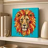 DIY Pre-Framed Lion Button Art Canvas Kit