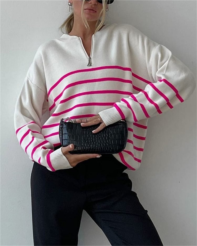 Fashion Solid Color Casual Sweater