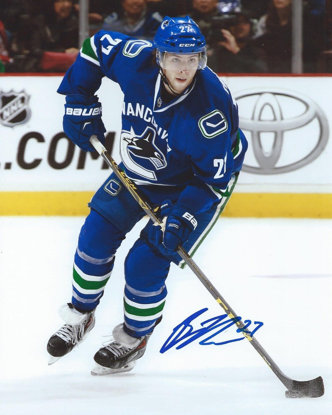 Ben Hutton Signed 8x10 Photo Poster painting Vancouver Canucks Autographed COA C