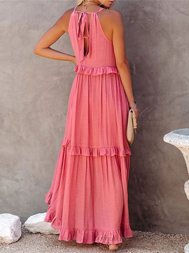 Resort Ruffle Maxi Dress