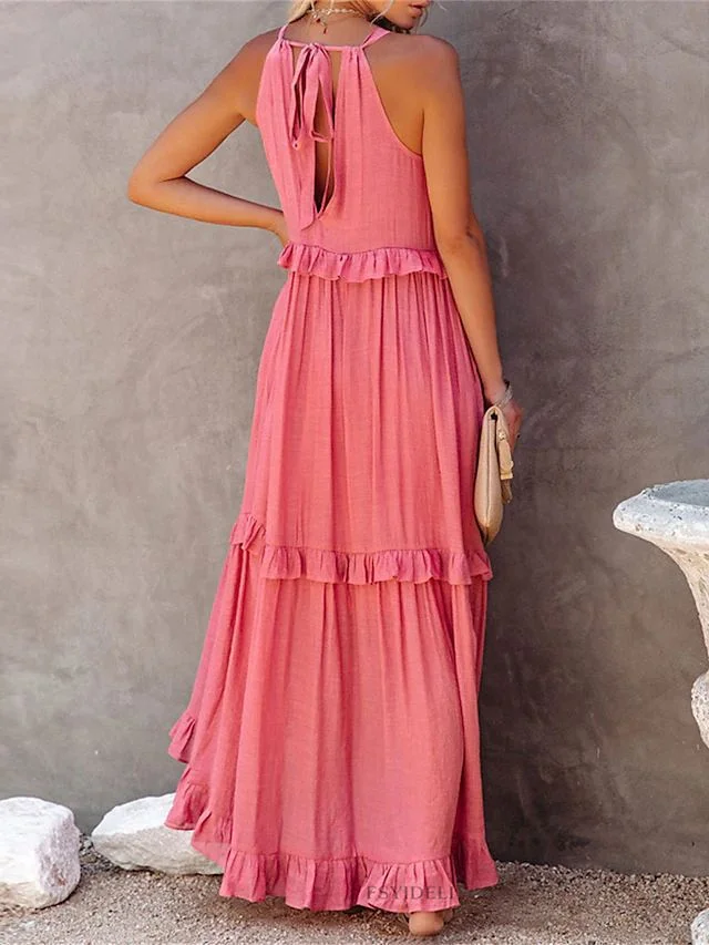 Resort Ruffle Maxi Dress