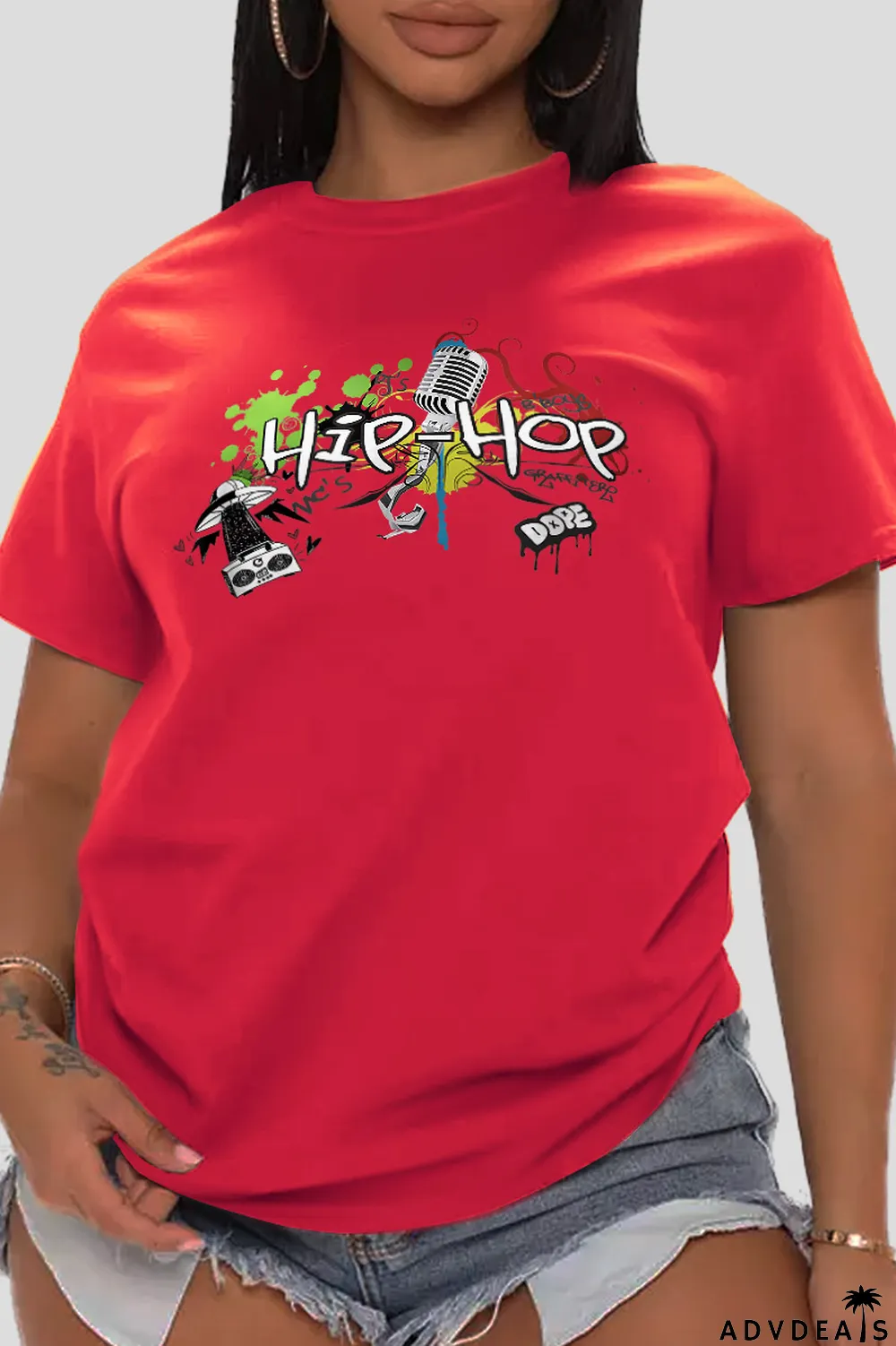 Orange Fashion Casual Print Patchwork Letter O Neck T-Shirts