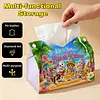 DIY Diamond Art Tissue Box Holder Cat PULeather Diamond Art Desktop Organizer Resin Rhinestone Storage Organizers Gem Art Home Office Decor Craft Gift for Women