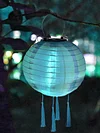 Solar Nylon Lantern Lamp Waterproof Outdoor Hanging Light Festival Decor