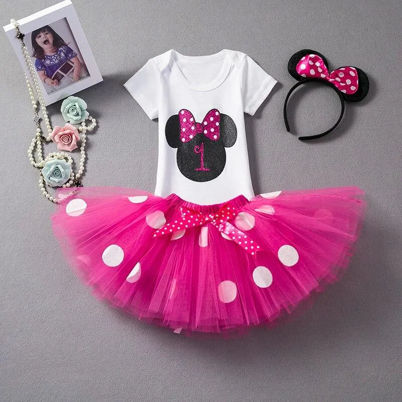 Baby Girls Dress Princess 1st Birthday Clothes Newborn Baptism Tutu Outfits Girls Infant Party Dress Cotton Vestido Infantil 12M