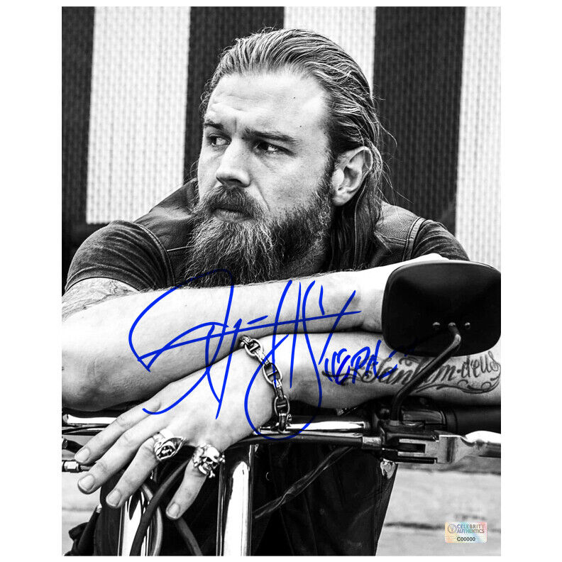 Ryan Hurst Autographed Sons of Anarchy Opie 8x10 Black and White Portrait Photo Poster painting