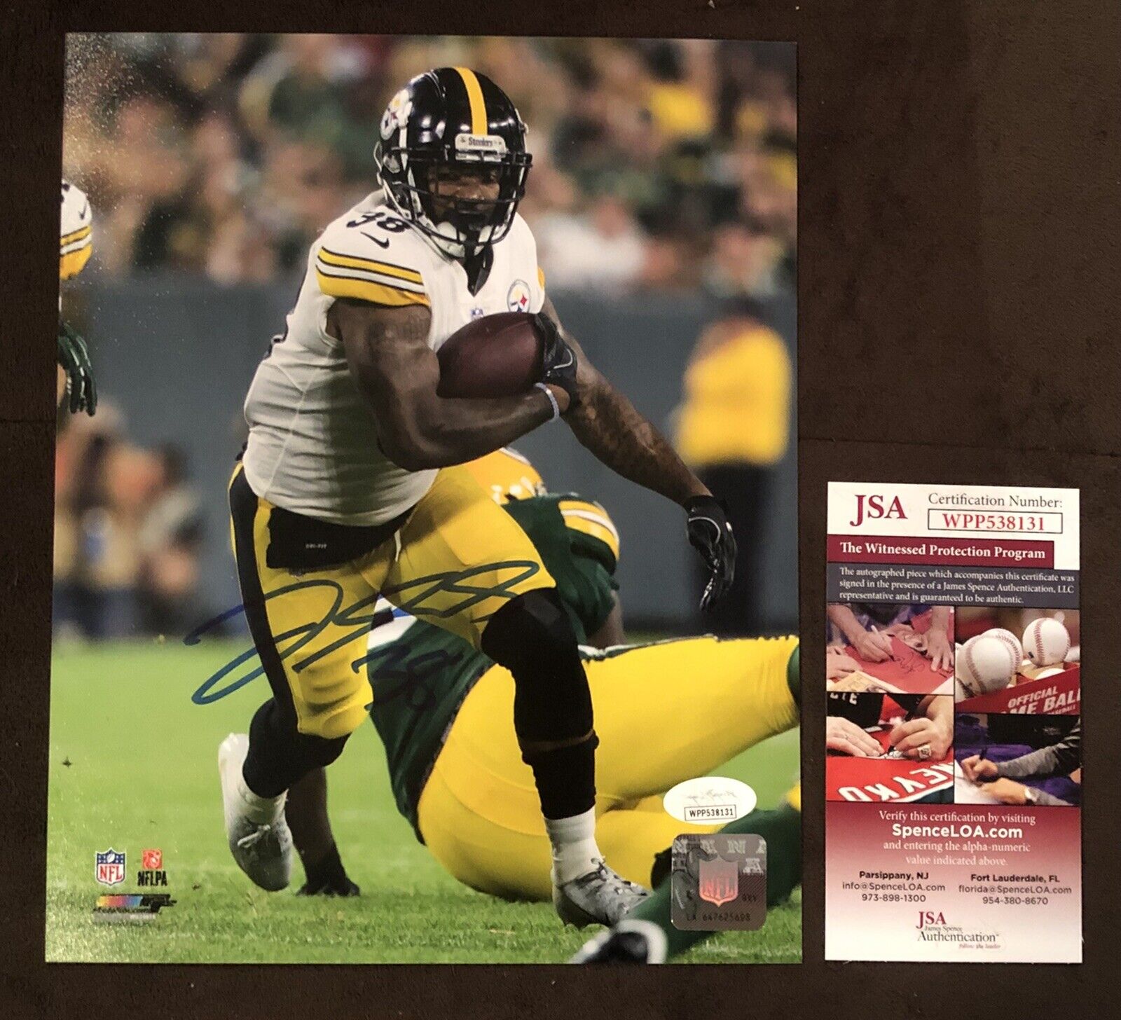 Jaylen Samuels Pittsburgh Steelers Autographed Signed 8X10 Photo Poster painting JSA Witness COA