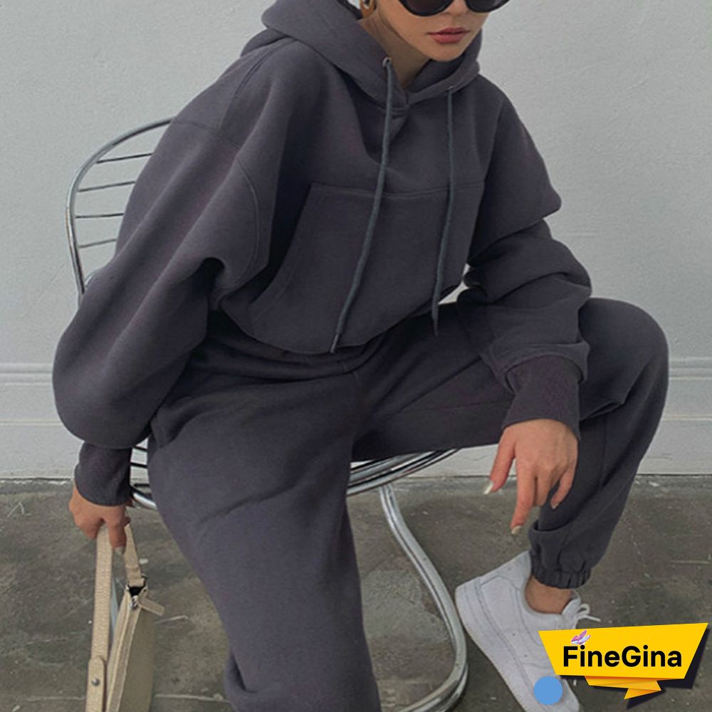 Two-Piece Sports Sweater Suit