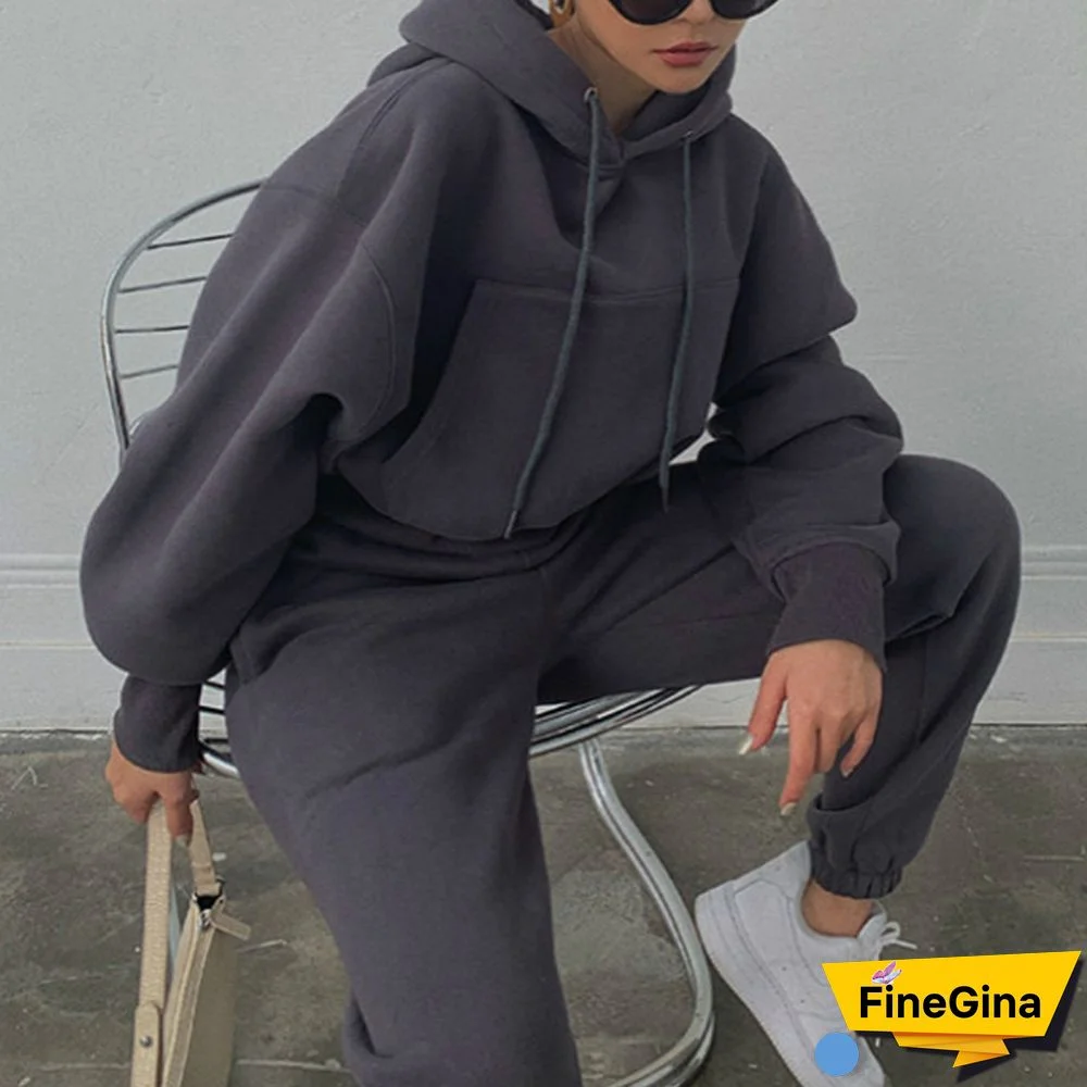 Two-Piece Sports Sweater Suit