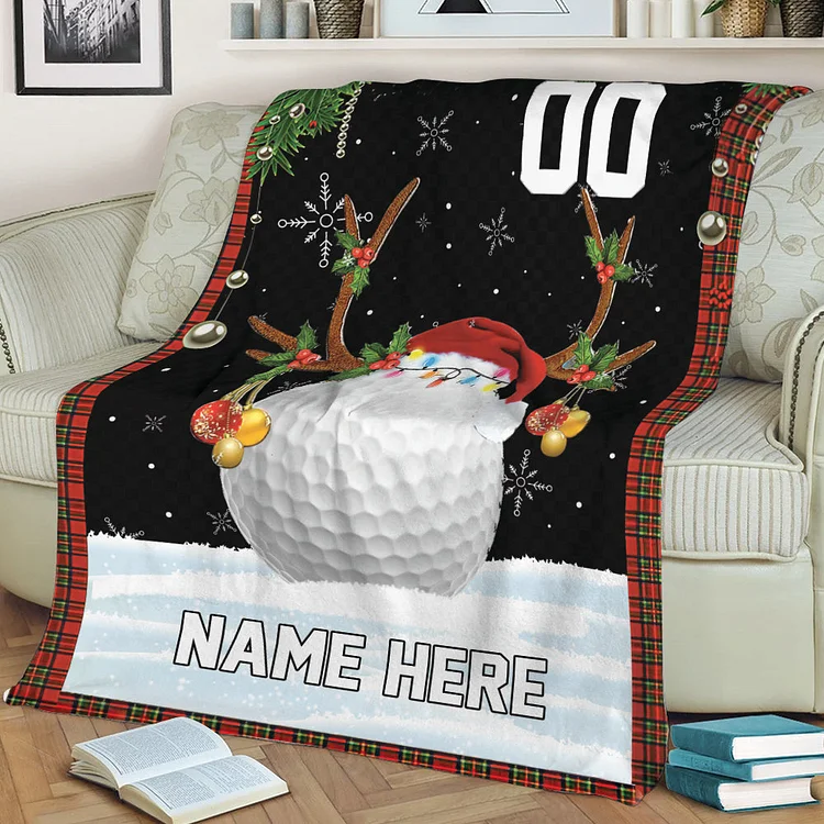 Personalized Christmas Golf Blanket|BKKid223[personalized name blankets][custom name blankets]