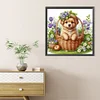 Diamond Painting - Full Round Drill - Dog Flower(Canvas|40*40cm)