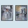 【2 pièces/paquet】-Peinture à l’huile belle rue-plein rond diamant peinture-30 * 40cm