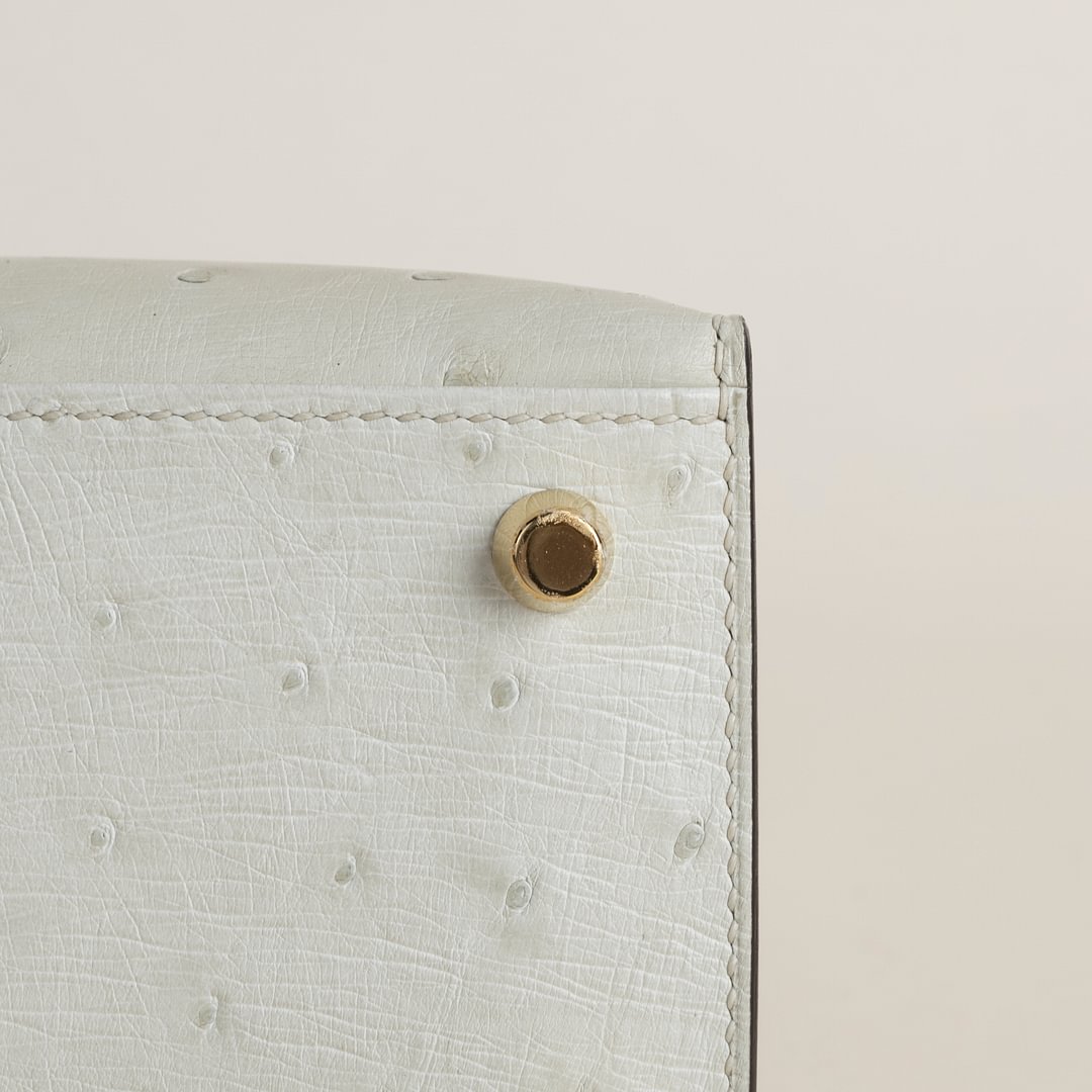 Kelly25 Ostrich 3C Parchemin GHW