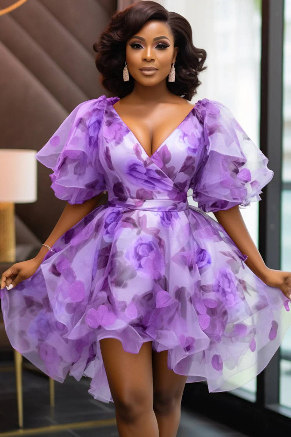 A-Line Minimalist Plus Size Party Wear Cocktail Party Dress main image 1