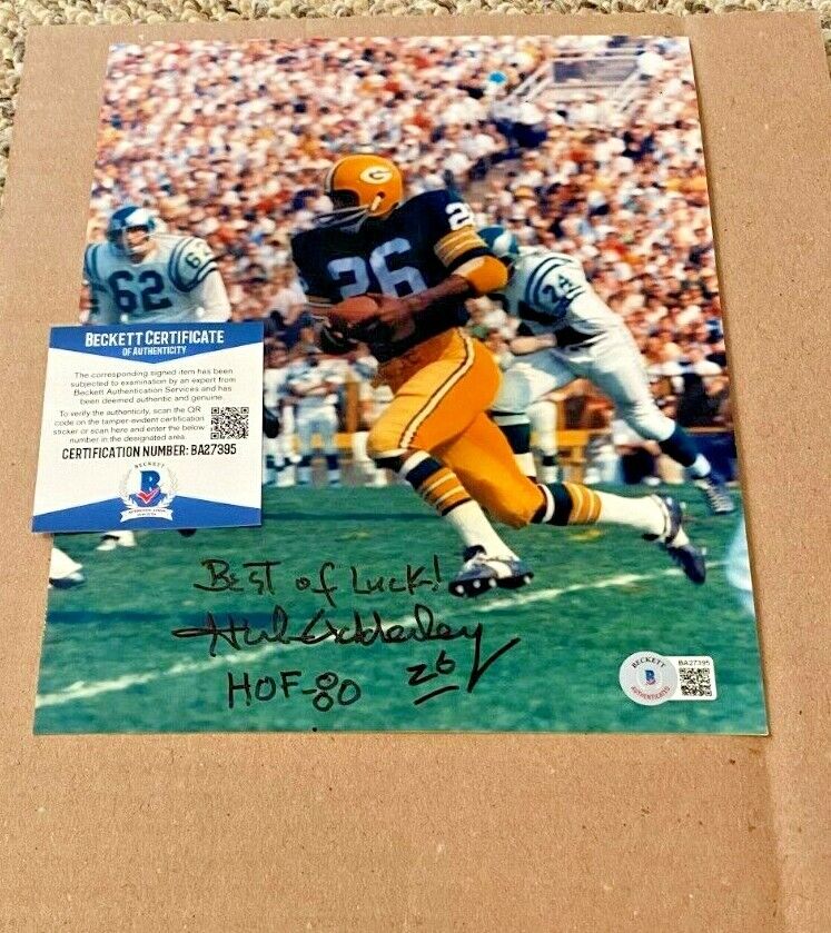 HERB ADDERLEY SIGNED GREEN BAY PACKERS 8X10 Photo Poster painting W/HOF80 BECKETT CERTIFIED #6