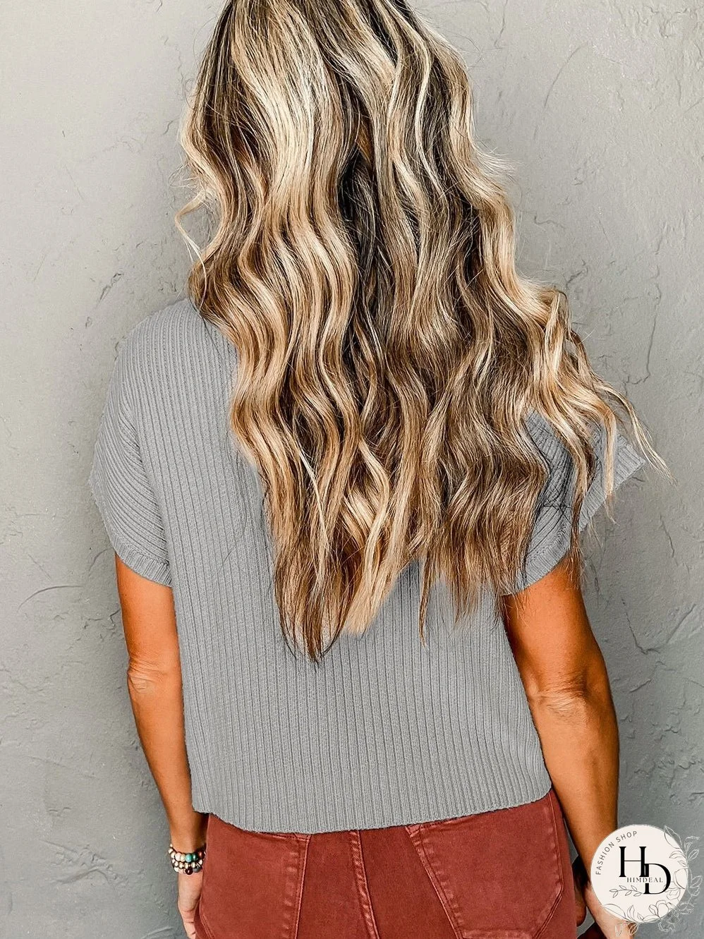 Versatile Knit Mock Neck T-Shirt