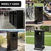 [US Local Warehouse] Commercial Trash Can with Removable Inner Bucket & Lid Side Opening Waste Bin for Garage Backyard