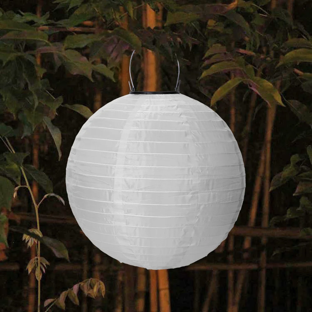 30cm Solar Hanging String Light Holiday Lantern LED China Lamp (White)