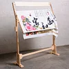 Adjustable Wooden Sewing Cross Stitch Frame Tabletop Embroidery Floor Stand