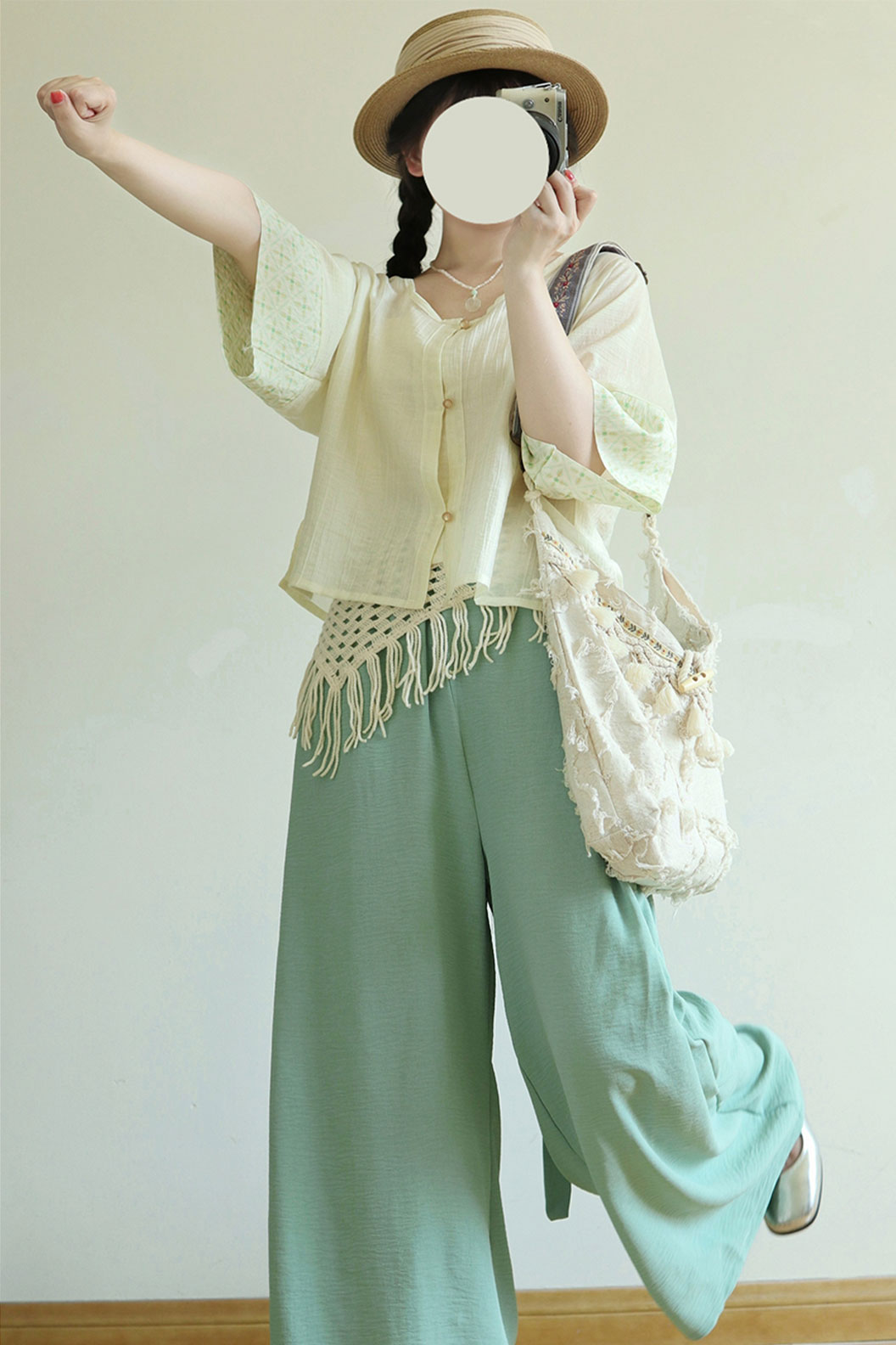 Modern Hanfu New Chinese Style Two-piece Set for Daily Wear - shengxia 盛夏 Stupa Stones