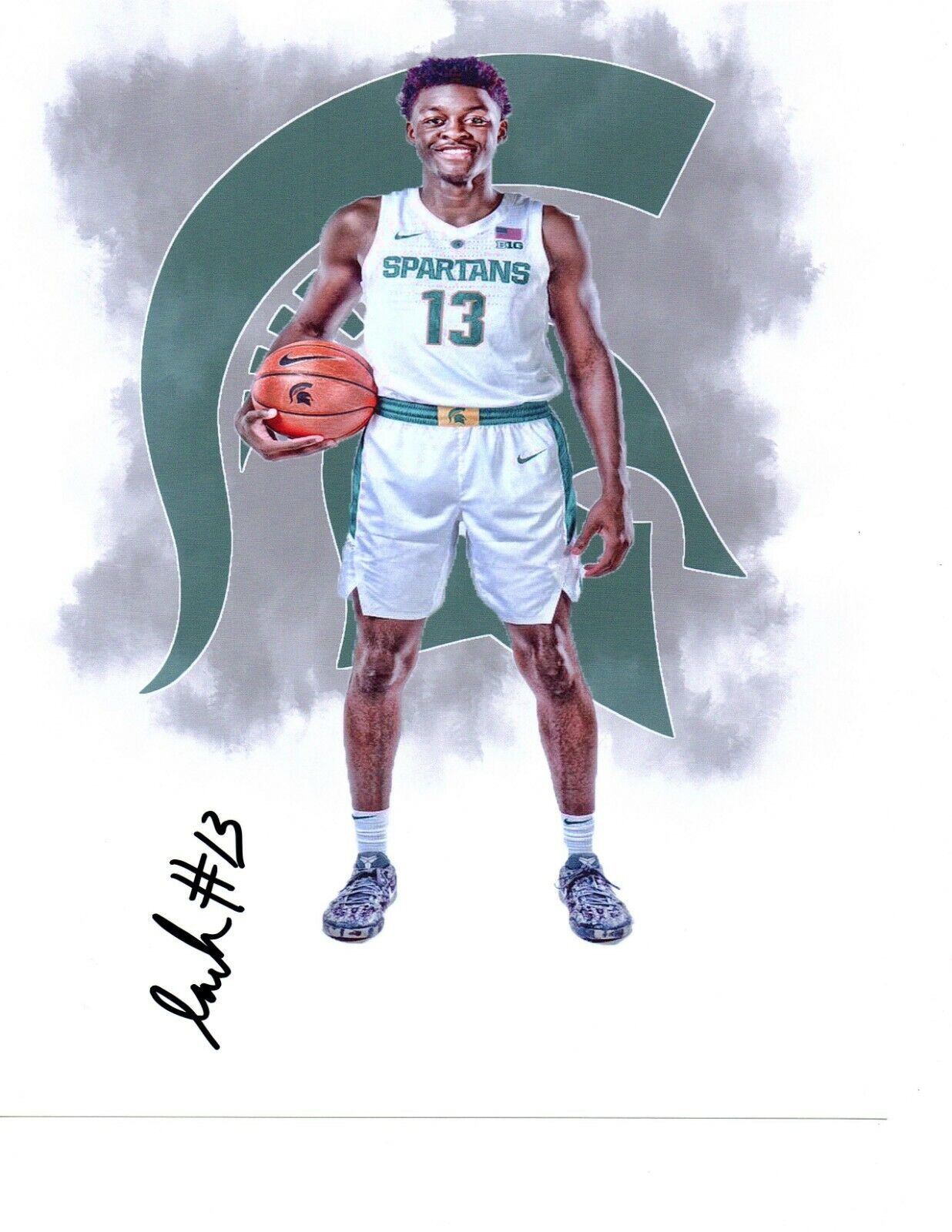 Gabe Brown Michigan State Spartans hand autographed signed 8x10 Photo Poster painting edit