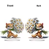 Diamond Painting Acrylic Daisy Orange Cat Desktop Diamond Painting Art Kits for Adults
