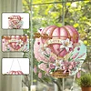 (US Local)Acrylic Special Shape Lily Hot Air Balloon Double Sided Effect DIY Diamond Painting Hanging Pendant