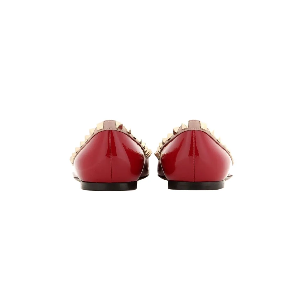 Pointed Toe Flats For Women Fashion Rivets Comfort Ballet Flats Shoes-vocosishoes