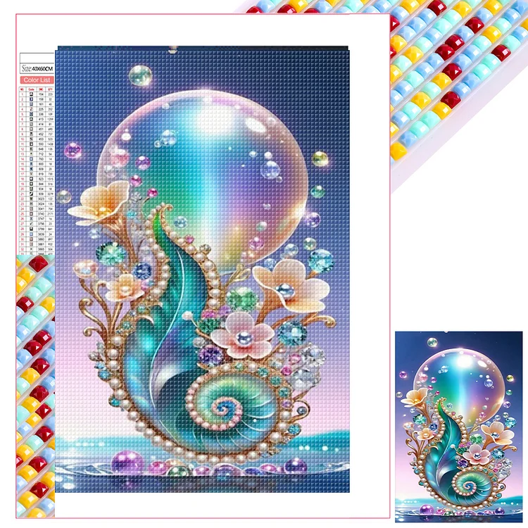Dream Seaside Shells 40*60CM (Canvas) Full Square Drill Diamond Painting gbfke