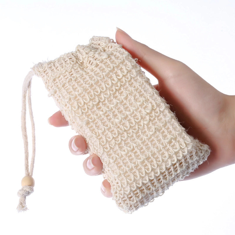 Minimalist Solid Color Cotton And Linen Soap Foam Net