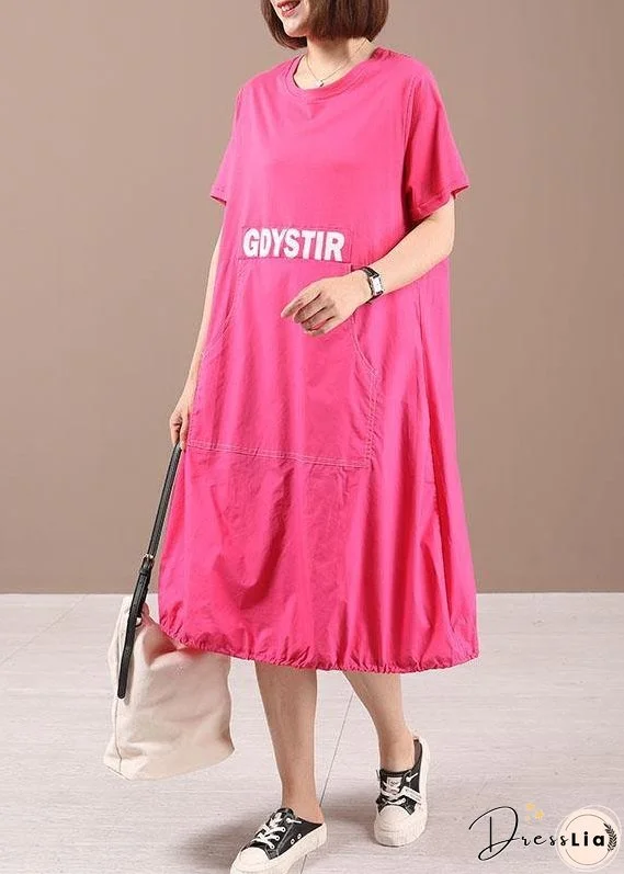 Style Black Pockets Patchwork Graphic Summer Cotton Party Dresses Short Sleeve