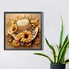 Diamond Painting-Square AB Drill Sunflower And Hat(45*45CM)