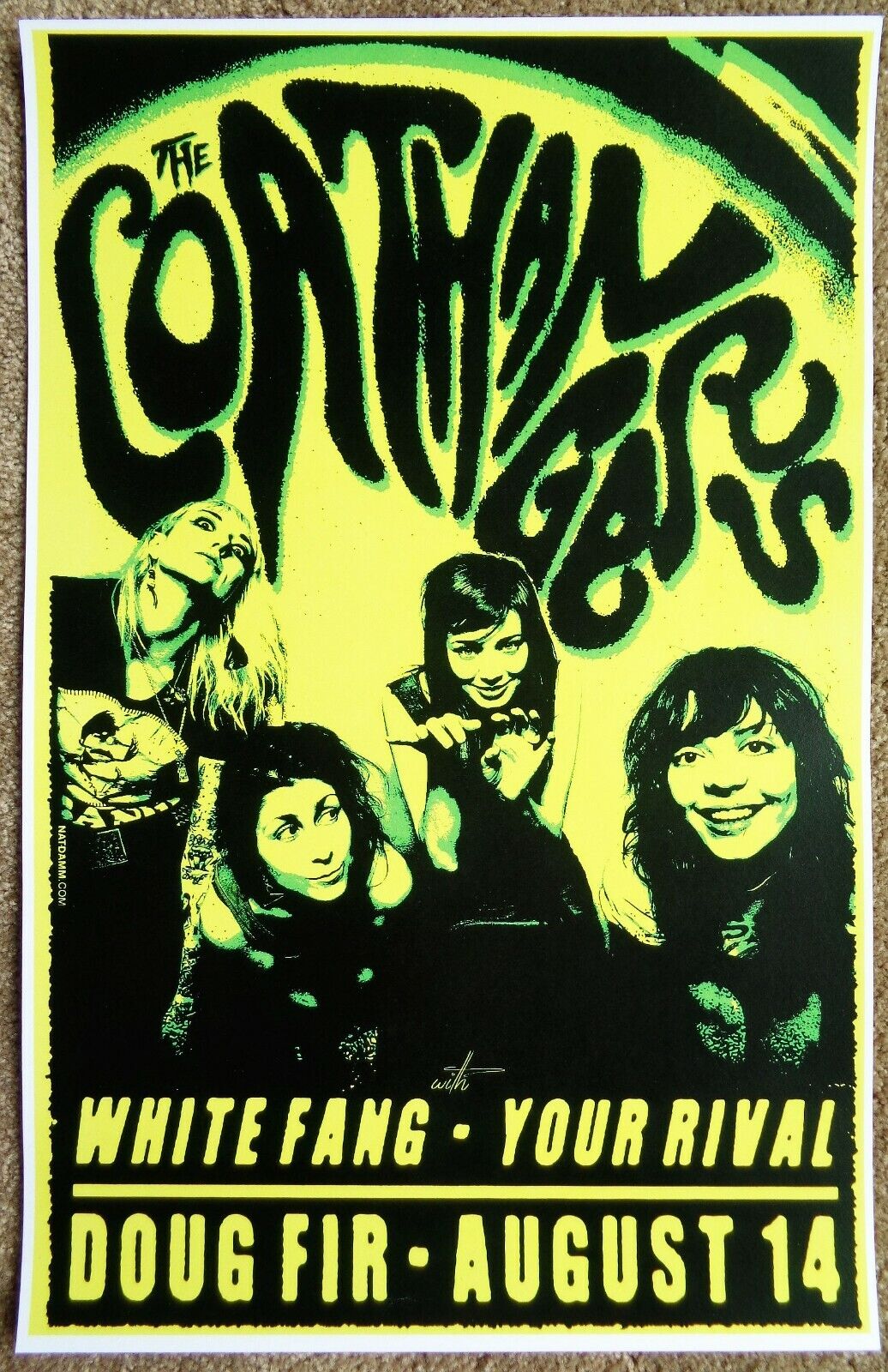 COATHANGERS 2014 Gig POSTER Portland Oregon Concert