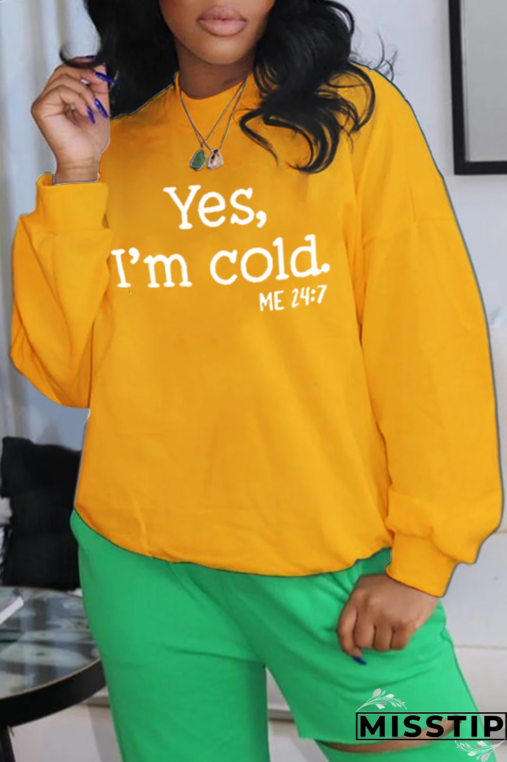 Black Daily Print Patchwork Letter O Neck Tops