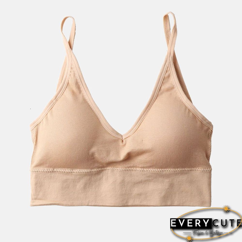 Seamless Underwear Shoulder Tank Top Vest Sleeveless Women Fashion Push-Up Cotton Fitness Comfortable Shirt Bra Large Size Tops