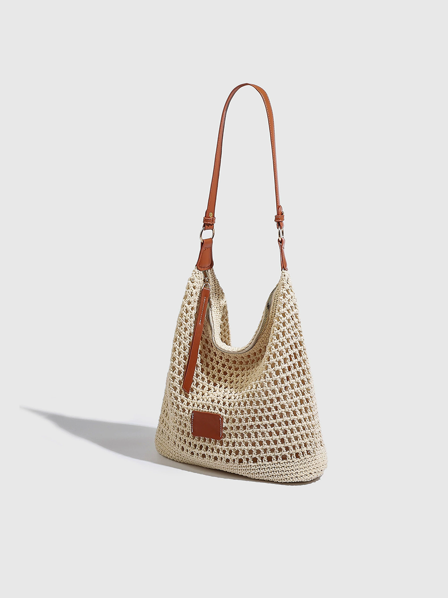 Women's Woven Hollow Bag Beach Bag Shoulder Bag MDA0430H3T
