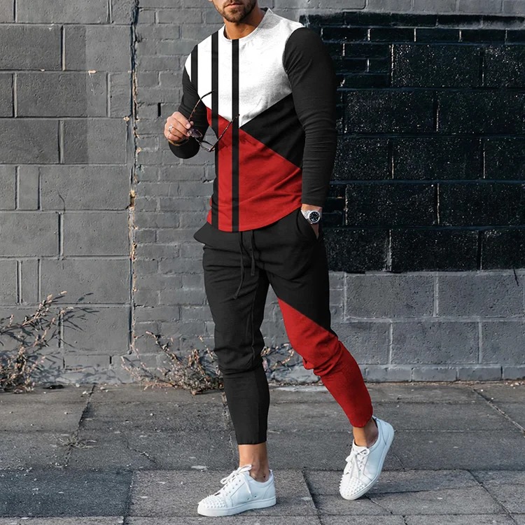 Men's Casual Printed Set.