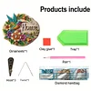 (US Only)2D Flat Hummingbird DIY Diamond Painting Art Hooks No Hole Punching Wall Decor