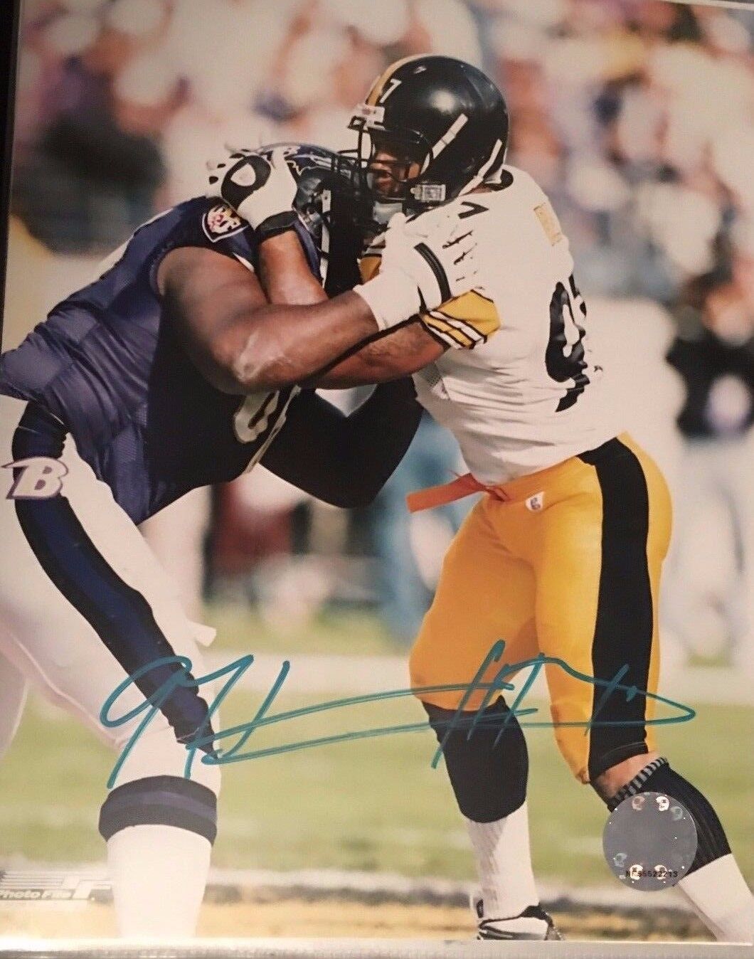 Kendrell Bell Signed Autograph 8X10 Photo Poster painting PITTSBURGH STEELERS 2001 ROY