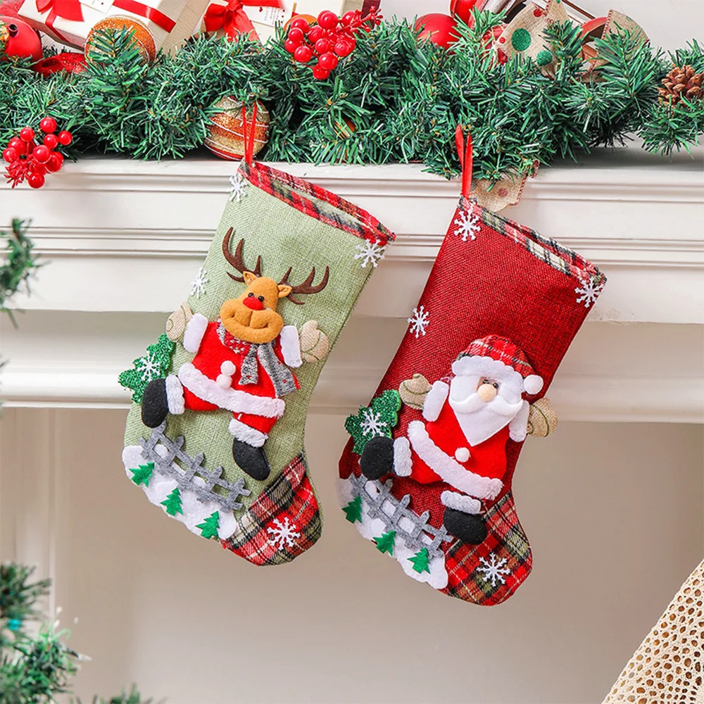 Christmas decorations for canvas candy bags