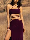 Solid Color Bandage Sexy Skirt Suits