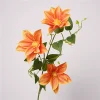Real Touch 3 Heads Clematis Luxe Artificial Flower