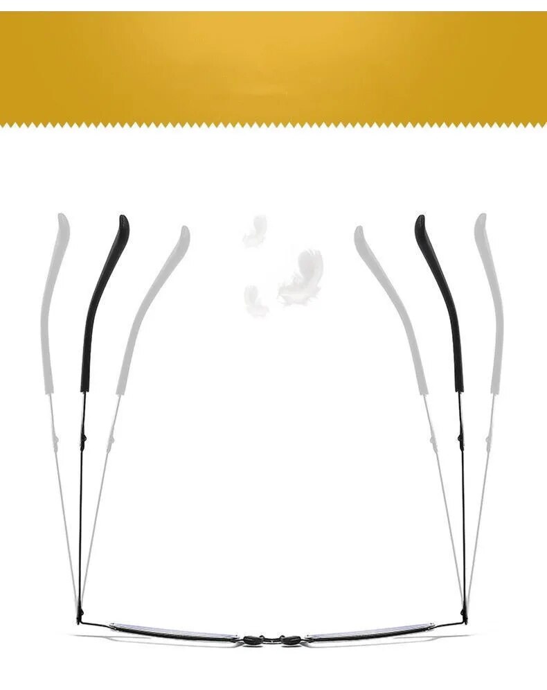 Likron Watches Steel Metal Folding Reading Glasses with Blue Light Filter and Portable Case