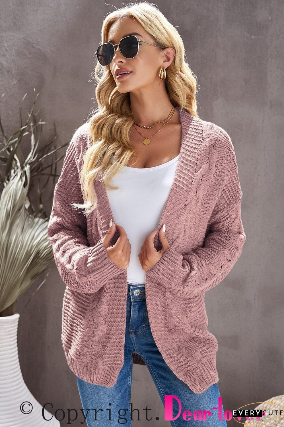 Hollow Out Knit Cardigan