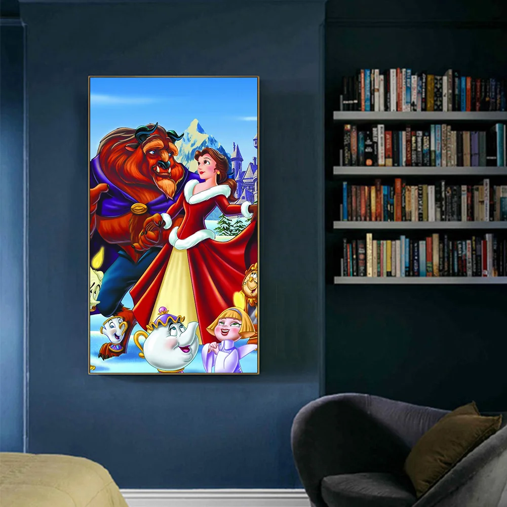 Diamond Painting - Full Round Drill - Beauty and the Beast(Canvas|40*70cm)