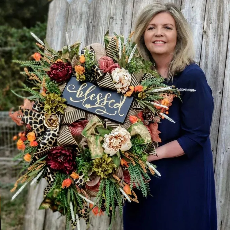 🍁Fall Cheetah Wreath-Year Round Wreath