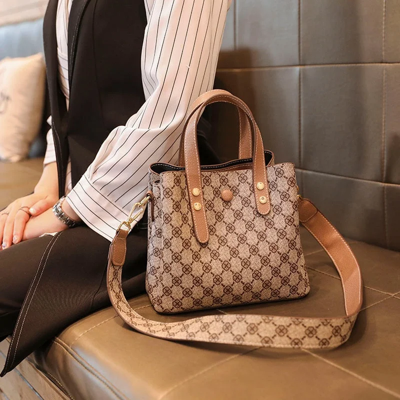 Bags For Women 2021 New Trend Luxury With Top Handle Shoulder Crossbody Strap Leather Small Plaid Korean Ladies Female Handbags