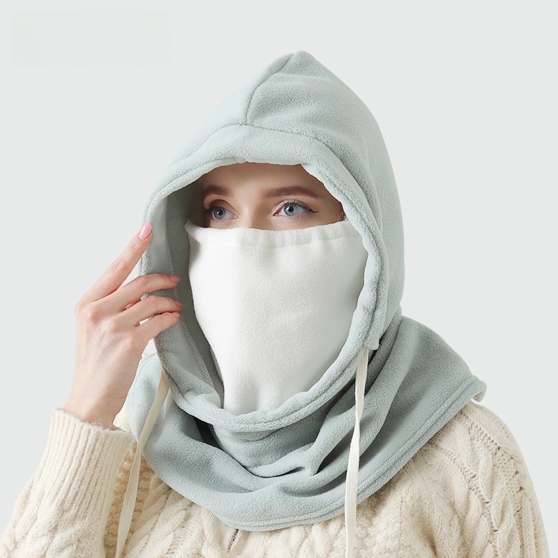 Ski Hat Head Cover Polar Fleece Scarf Scarf Face Protection Neck Integrated Cycling Cold-proof Outdoor Sports Warm