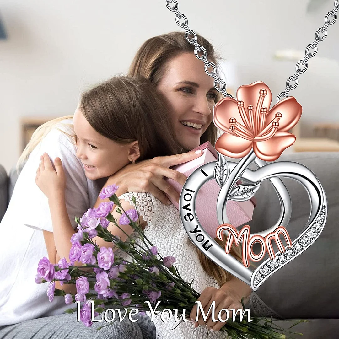 Birthday Gifts I Love You Mom Pendant Necklace Fashion Jewelry Gifts for Mom